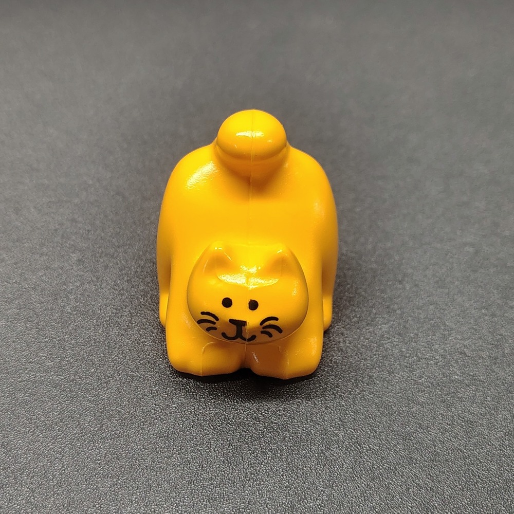 HTF Little Tikes Vintage Dollhouse Size Orange Kitty Cat Figure, Rare